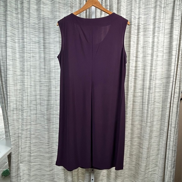 R&M Collection Purple Beaded Neckline Dress with Mesh Overlay Cardigan Set SZ 12 - Picture 4 of 9